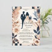 Ein retro Studio Creative Illustriert Brautparty Einladung (Stehend Vorderseite)