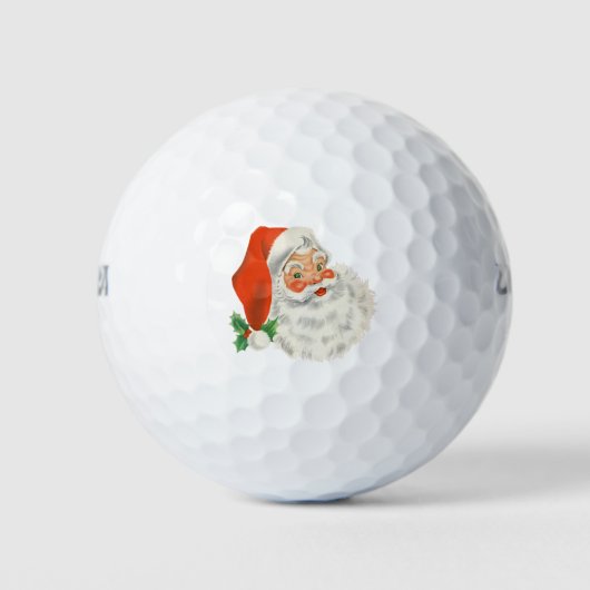 Ein retro Weihnachtsmann Golfball (Vorderseite)