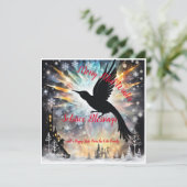 Ein Retro Winter Solstice Erzählung von Liebe und Karte (Stehend Vorderseite)