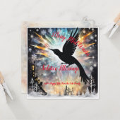 Ein Retro Winter Solstice Erzählung von Liebe und  Karte (Vorderseite/Rückseite Beispiel)