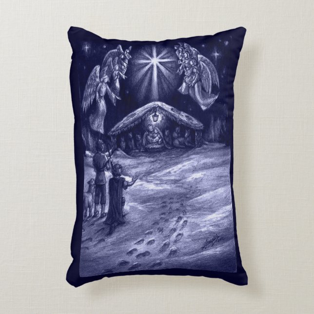 Ein Retter ist Geboren! Dekokissen (Vorderseite(Vertikal))