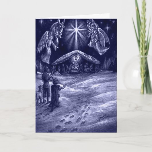 Ein Retter ist Geboren! Feiertagskarte (Vorderseite)