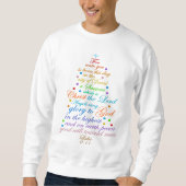 Ein Retter ist Geboren Luke 2-11 Weihnachtsbaum Sh Sweatshirt (Vorderseite)