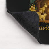 Ein Retter wird geboren Gestrickte Weihnachtskripp Mousepad (Ecke)
