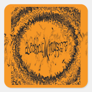 Ein "Reverse Logo"-Sticker von A Cosmic Wingspan Quadratischer Aufkleber