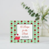 Ein Rezept für die Bride Wedding Recipe Karte (Stehend Vorderseite)