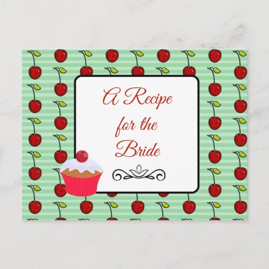 Ein Rezept für die Bride Wedding Recipe Karte (Vorderseite)