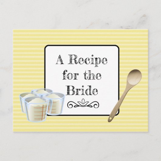 Ein Rezept für die Bride Wedding Recipe Karte (Vorderseite)
