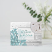 Ein Rezept für die Bride Wedding Recipe Karte (Stehend Vorderseite)