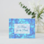 Ein Rezept für die Bride Wedding Recipe Karte (Stehend Vorderseite)