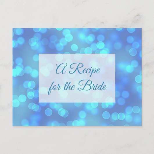 Ein Rezept für die Bride Wedding Recipe Karte (Vorderseite)