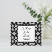 Ein Rezept für die Bride Wedding Recipe Karte (Stehend Vorderseite)