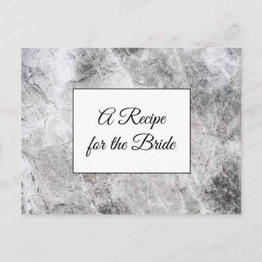 Ein Rezept für die Bride Wedding Recipe Karte (Vorderseite)