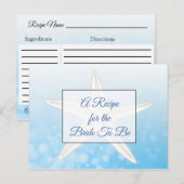 Ein Rezept für die Bride Wedding Recipe Karte (Vorne/Hinten)