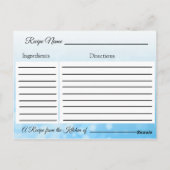 Ein Rezept für die Bride Wedding Recipe Karte (Rückseite)