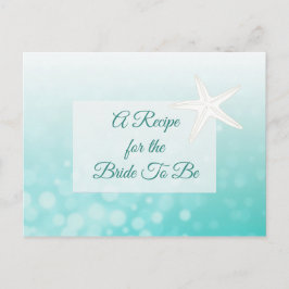 Ein Rezept für die Bride Wedding Recipe Karte