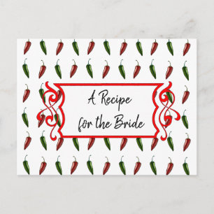 Ein Rezept für die Bride Wedding Recipe Karte