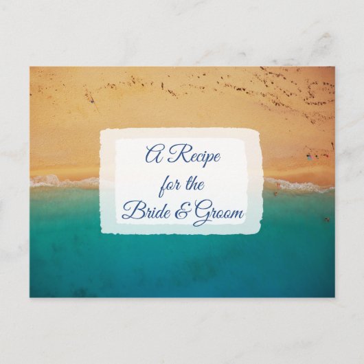 Ein Rezept für die Bride Wedding Recipe Karte (Vorderseite)