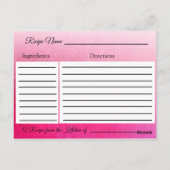 Ein Rezept für die Bride Wedding Recipe Karte (Rückseite)