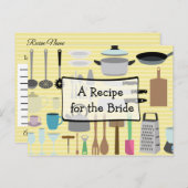 Ein Rezept für die Bride Wedding Recipe Karte (Vorne/Hinten)