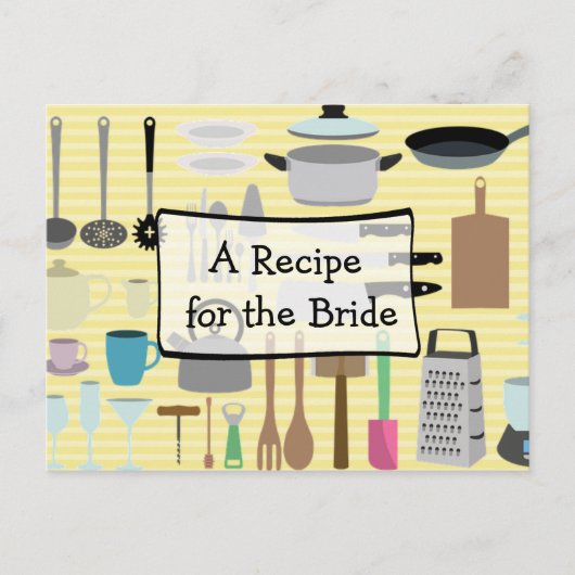 Ein Rezept für die Bride Wedding Recipe Karte (Vorderseite)