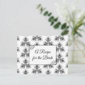 Ein Rezept für die Bride Wedding Recipe Karte (Stehend Vorderseite)