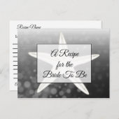 Ein Rezept für die Bride Wedding Recipe Karte (Vorne/Hinten)