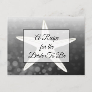 Ein Rezept für die Bride Wedding Recipe Karte