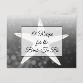Ein Rezept für die Bride Wedding Recipe Karte