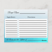 Ein Rezept für die Bride Wedding Recipe Karte (Rückseite)