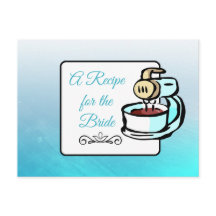 Ein Rezept für die Bride Wedding Recipe Karte
