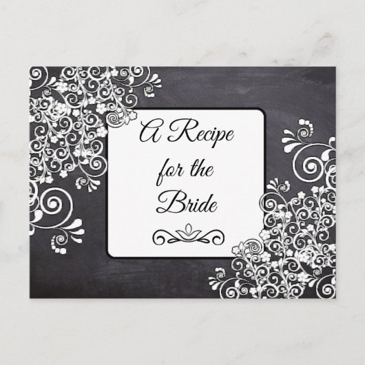 Ein Rezept für die Bride Wedding Recipe Karte (Vorderseite)