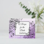Ein Rezept für die Bride Wedding Recipe Karte (Stehend Vorderseite)