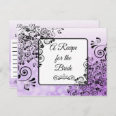 Ein Rezept für die Bride Wedding Recipe Karte (Vorne/Hinten)