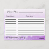 Ein Rezept für die Bride Wedding Recipe Karte (Rückseite)