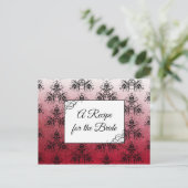 Ein Rezept für die Bride Wedding Recipe Karte (Stehend Vorderseite)
