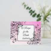 Ein Rezept für die Bride Wedding Recipe Karte (Stehend Vorderseite)
