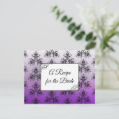 Ein Rezept für die Bride Wedding Recipe Karte (Stehend Vorderseite)