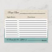 Ein Rezept für die Bride Wedding Recipe Karte (Rückseite)