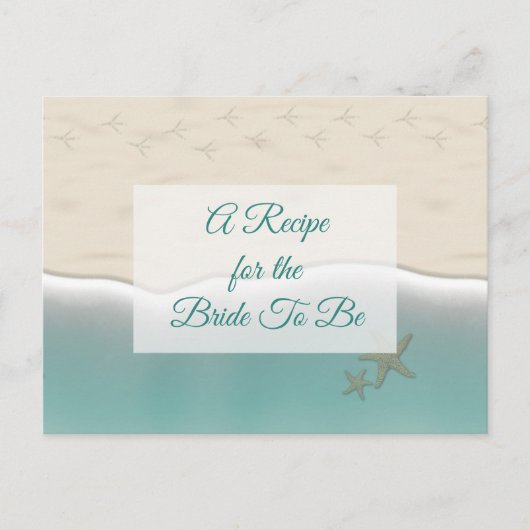 Ein Rezept für die Bride Wedding Recipe Karte (Vorderseite)