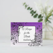 Ein Rezept für die Bride Wedding Recipe Karte (Stehend Vorderseite)