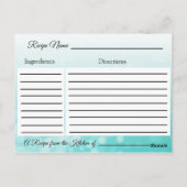 Ein Rezept für die Bride Wedding Recipe Karte (Rückseite)