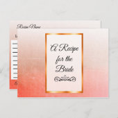 Ein Rezept für die Bride Wedding Recipe Karte (Vorne/Hinten)