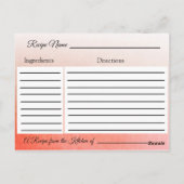 Ein Rezept für die Bride Wedding Recipe Karte (Rückseite)
