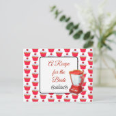 Ein Rezept für die Bride Wedding Recipe Karte (Stehend Vorderseite)