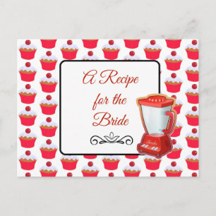 Ein Rezept für die Bride Wedding Recipe Karte