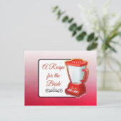 Ein Rezept für die Bride Wedding Recipe Karte (Stehend Vorderseite)