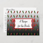 Ein Rezept für die Bride Wedding Recipe Karte (Vorne/Hinten)