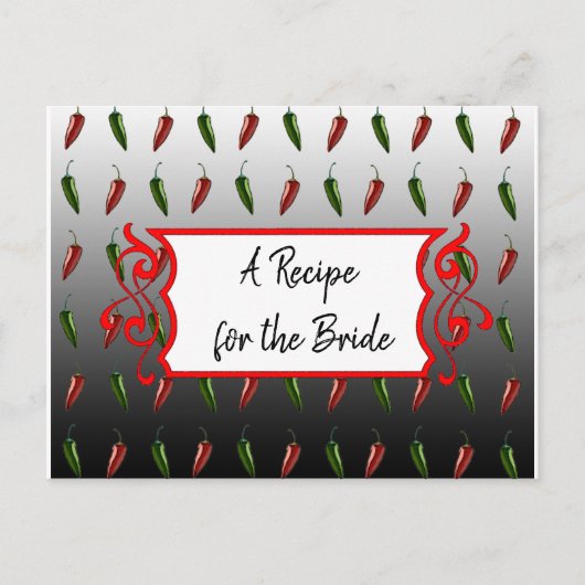 Ein Rezept für die Bride Wedding Recipe Karte (Vorderseite)