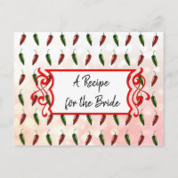 Ein Rezept für die Bride Wedding Recipe Karte